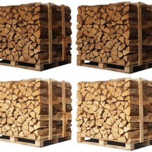Bûches de chêne blanc et hêtre-charme 40 cm extra-sèches – 4 palettes, 6 stères de bois français