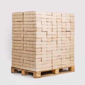 Briquettes de bois type RUF 100 % résineux sans colle – Palette de 960 kg en paquets de 10 kg