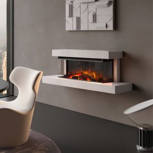 Cheminée électrique à flammes LED LA NORDICA EXTRAFLAME Lumen 870 – 2000 W, Alexa, sans conduit