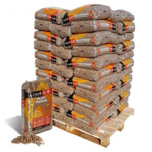 Granulés de bois Crépito Premium du groupe Poujoulat, fabriqués en Normandie – 72 sacs de 15 kg