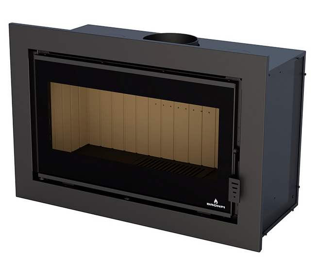 Insert à bois canalisable BRONPI Florida PV 14 kW – très grandes bûches 80 cm, Flamme Verte 7* – Image 2