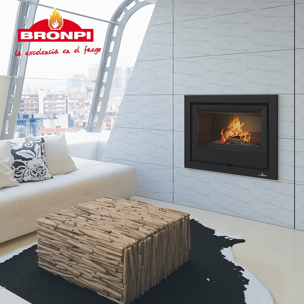 Insert à bois 2 vitres droite BRONPI Paris 70 ED 11 kW – ventilé, canalisable, bûches 50 cm