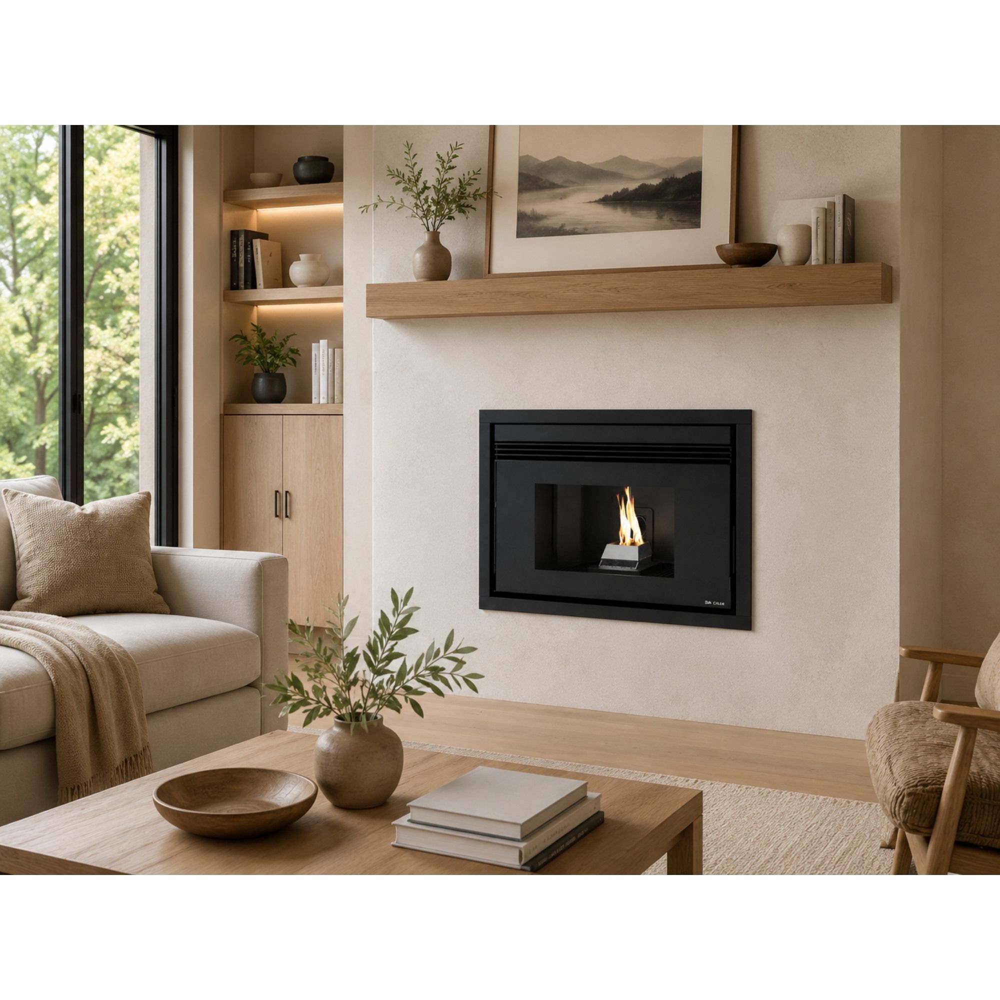 Insert à granulés ventilé PUNTO FUOCO Matteo 8,5 kW – chambre fonte, réservoir 15 kg, 5 puissances
