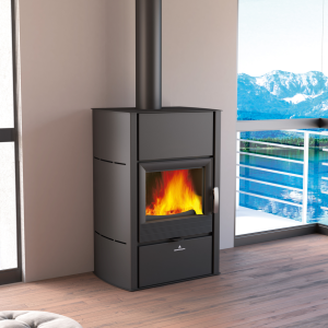 Poêle à bois bouilleur BRONPI HydroNova Plus 15 kW – raccordable radiateurs et eau chaude