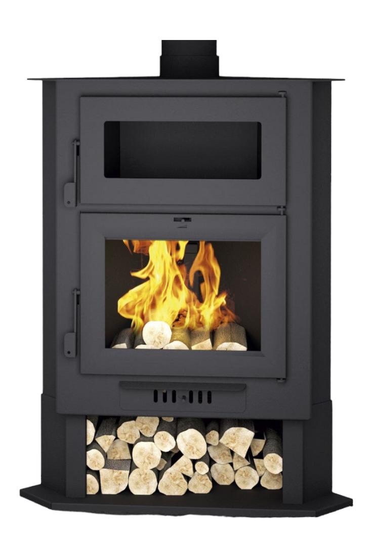 Poêle à bois d'angle avec four FIREMATIC Memphis 11,2 kW – double combustion, 305 m³ – Image 2