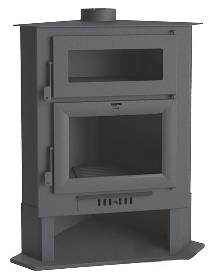 Poêle à bois d'angle avec four FIREMATIC Memphis 11,2 kW – double combustion, 305 m³ – Image 3