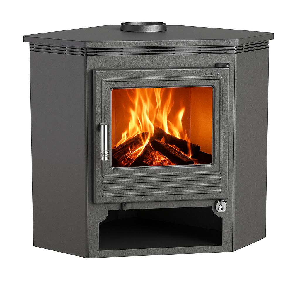 Poêle à bois d'angle FIREMATIC Dallas 11,3 kW – rendement 82 %, 305 m³, bûches 50 cm – Image 2