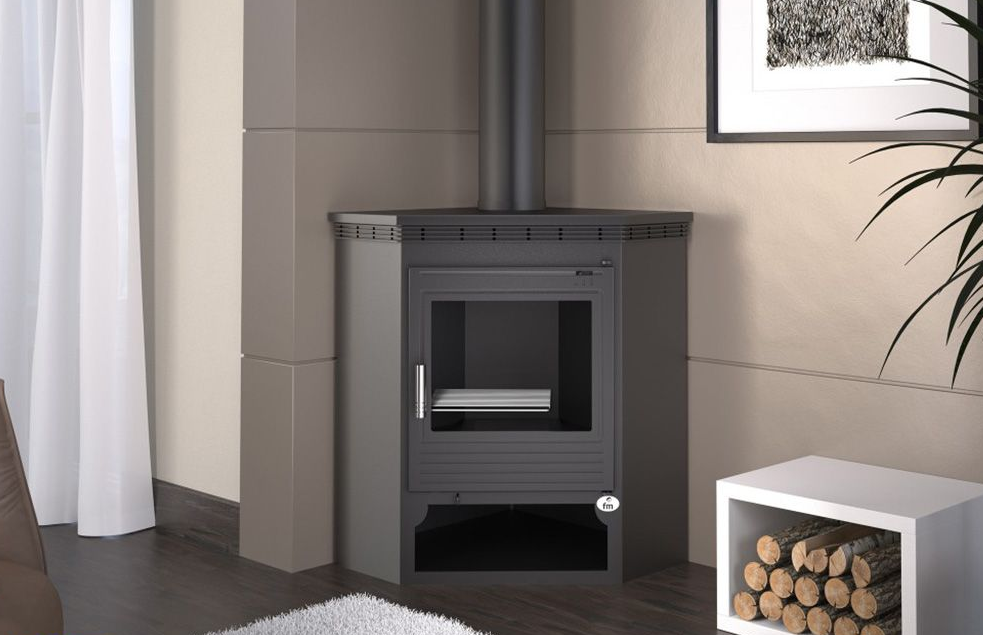 Poêle à bois d'angle FIREMATIC Dallas 11,3 kW – rendement 82 %, 305 m³, bûches 50 cm – Image 4