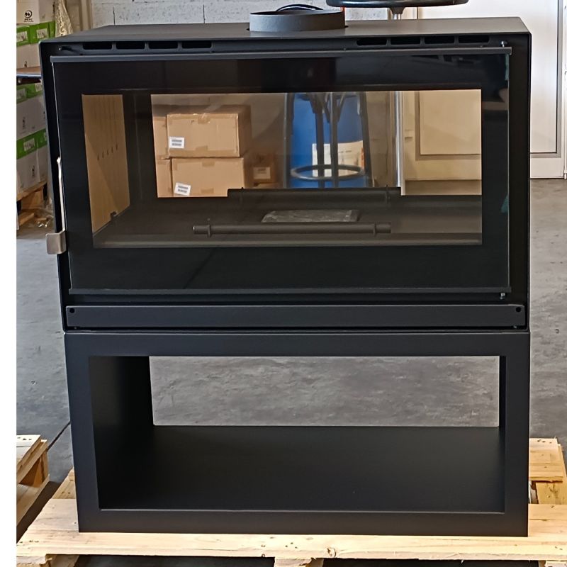 Poêle à bois double face FIREMATIC Ottawa 13,5 kW – reconditionné, bûches 95 cm, 360 m³