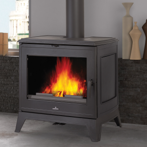 Poêle à bois en fonte BRONPI Preston 14 kW – grandes pièces, très grandes bûches 60 cm