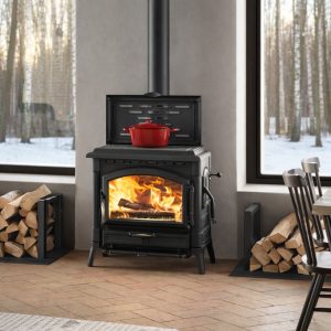 Poêle à bois en fonte LA NORDICA Isotta con Cerchi Lean 9,3 kW – plaque à cercles, bûches 50 cm