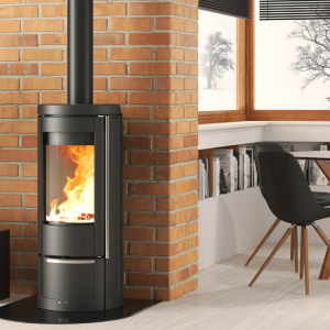 Poêle à bois en fonte LA NORDICA Marlena.16 7,5 kW – raccordable, bûches 33 cm, Flamme Verte 7*