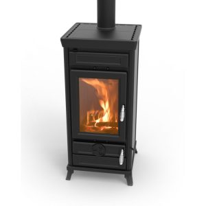 Poêle à bois en fonte THERMOROSSI Vittoria Easy 12,7 kW – grandes pièces, bûches 25 cm