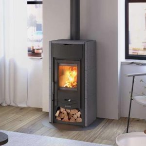Poêle à bois en pierre volcanique LA NORDICA Asia 7 kW – rendement 86 %, 201 m³