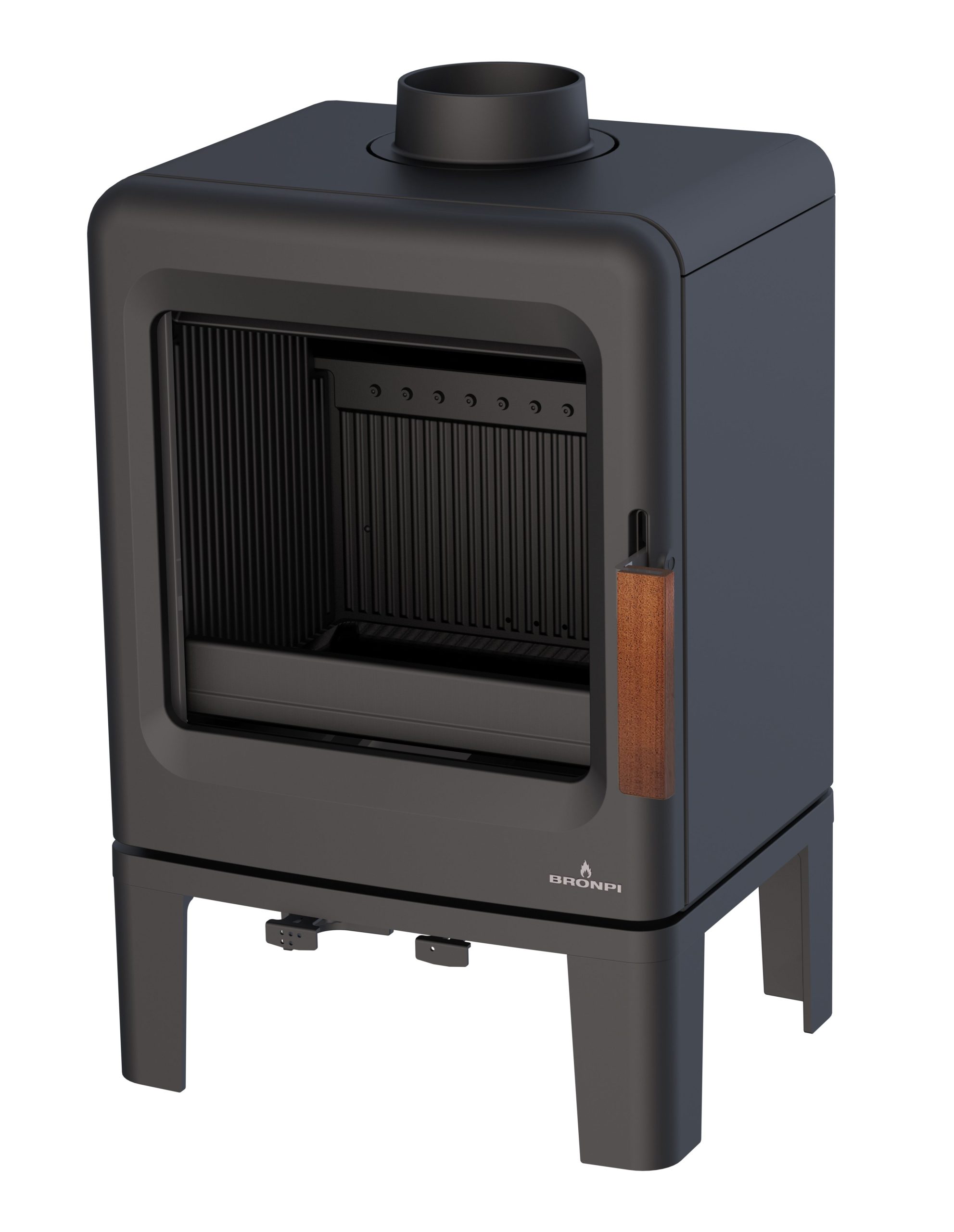 Petit poêle à bois étanche en fonte grise BRONPI Lira 5 kW – triple combustion, 125 m³ – Image 7