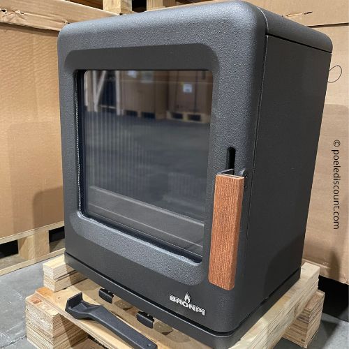 Petit poêle à bois étanche en fonte grise BRONPI Lira 5 kW – triple combustion, 125 m³ – Image 9