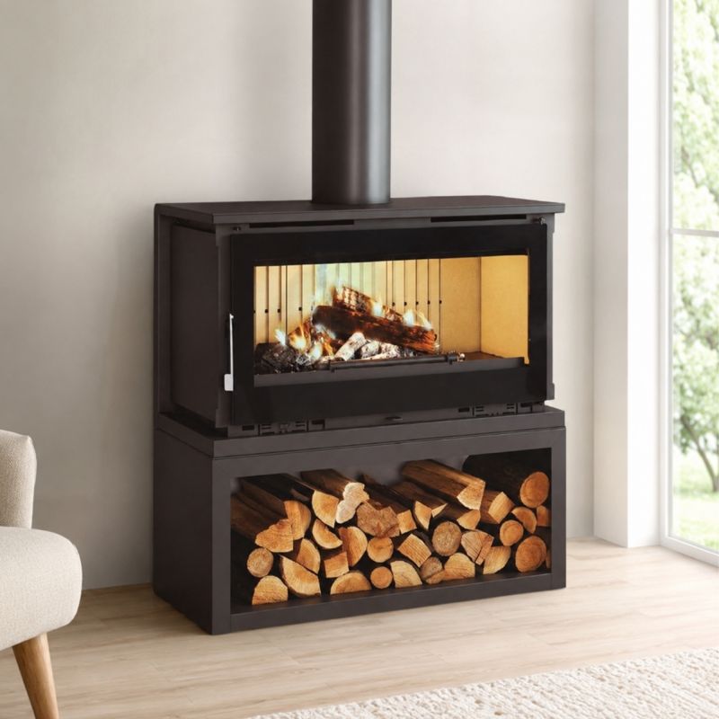 Poêle à bois raccordable à l'air FIREMATIC Toronto S 12,6 kW – bûches 62 cm, 335 m³
