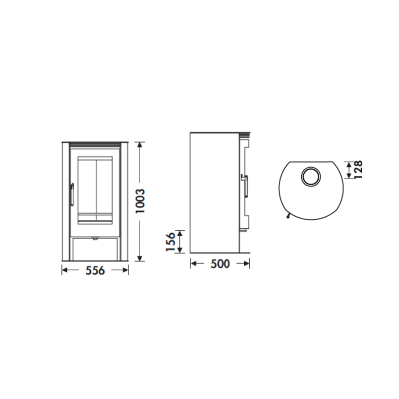 Poêle à bois PANADERO Helena 8 kW – compatible BBC et RT 2012, bûches 50 cm, Flamme Verte 7* – Image 6
