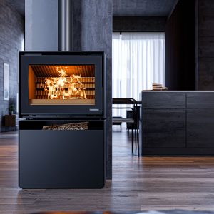 Poêle à bois design THERMOROSSI Moonlight 5,7 kW – petite puissance, bûches 50 cm, A+