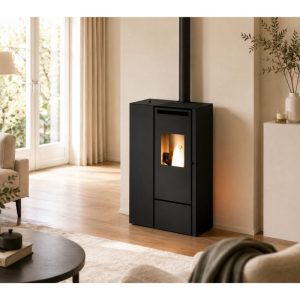 Poêle à granulés slim étanche PUNTO FUOCO Olivia Can 9,9 kW – canalisable, 32 cm