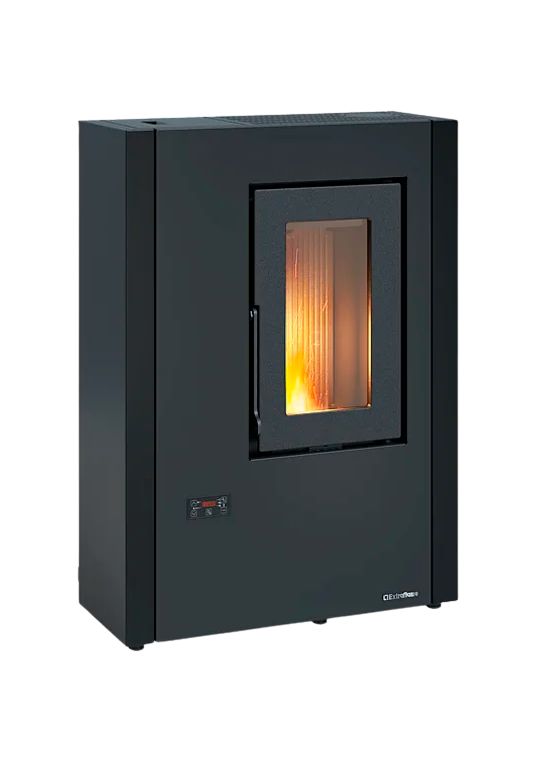 Poêle à granulés extra-plat étanche EXTRAFLAME Luisella 5.0 Maxi 7 kW – 29 cm, WiFi inclus