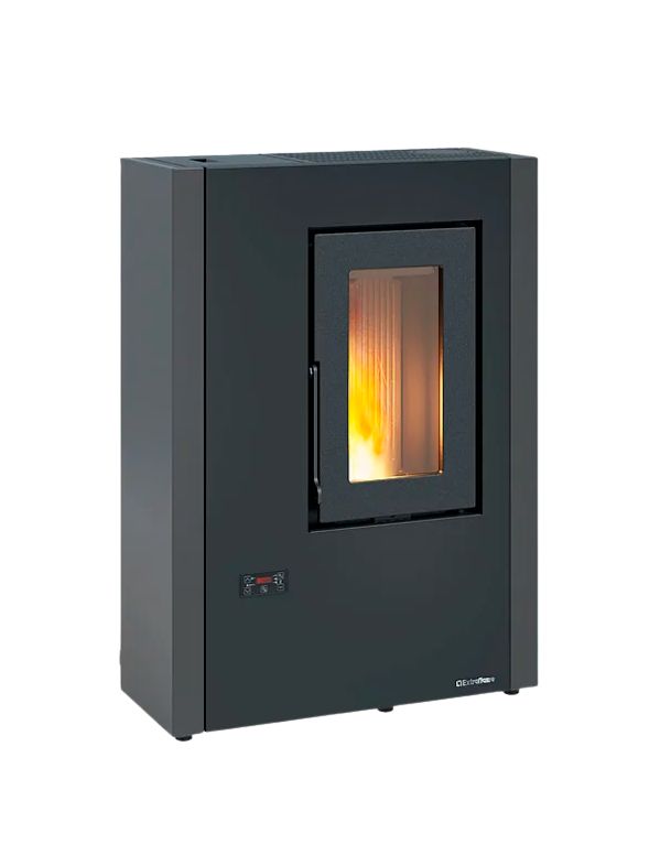 Poêle à granulés extra-plat étanche EXTRAFLAME Luisella 5.0 Maxi 7 kW – 29 cm, WiFi inclus – Image 2