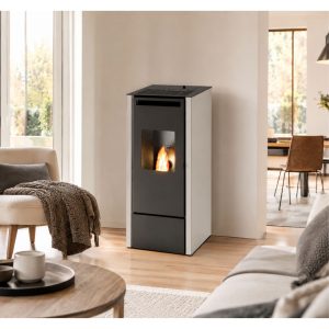 Poêle à granulés PUNTO FUOCO Cinzia 9,9 kW – 200 à 300 m³, écran LCD et télécommande