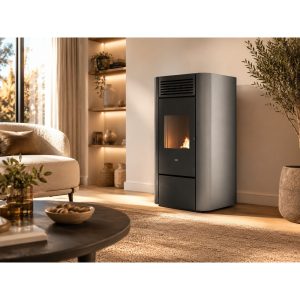 Poêle à granulés compact PUNTO FUOCO Laila 12,5 kW – 52 cm de large, 200 à 300 m³