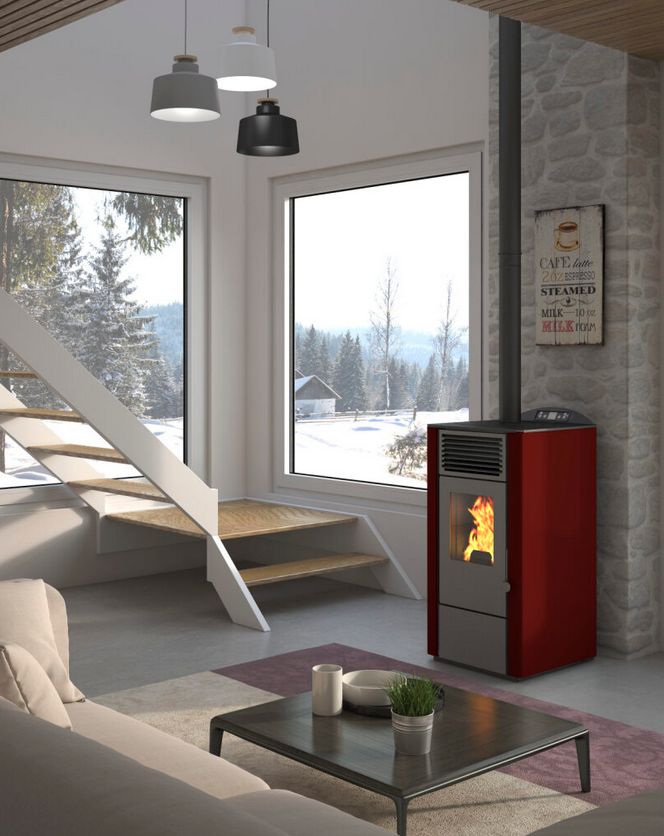 Poêle à granulés compact PUNTO FUOCO Lory 8 kW – 140 à 200 m³, télécommande incluse – Image 5