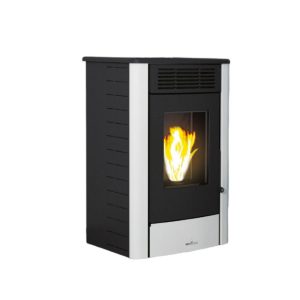 Poêle à granulés ventilé BRONPI Rita 9 kW – programmable, Eco-Stop, Flamme Verte 7*
