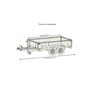 Remorque bois basculante compacte Lider 45440 201 x 133 cm – 305 kg de charge utile