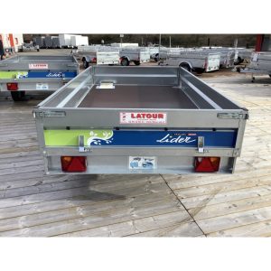 Remorque Lider Tolède 39550 double essieu 253 x 147 cm – 4 ridelles amovibles