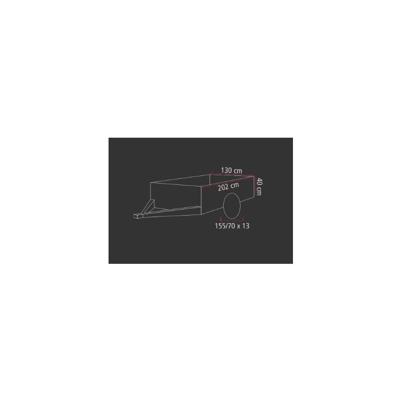 Remorque bagagère SOREL Rustique R200 196 x 124 x 40 cm – modulable en plateau, sans carte grise – Image 4