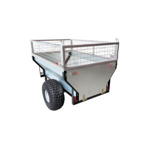 Remorque benne basculante tout-terrain MW-Tools AHR500G – 500 kg, roues 22 x 11-8, benne galvanisée