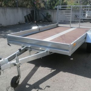 Plateau basculant Boro BOP 737 300 x 172 cm – deux vérins à gaz, essieu AL-KO, PTAC 500 ou 750 kg