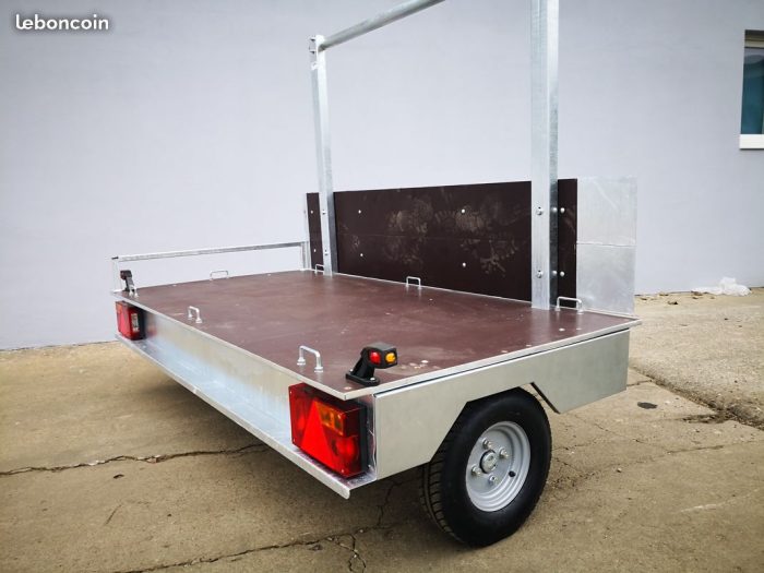 Remorque transversale GOT pour scooter 3 roues type MP3 et vélos – plateau 200 x 100 cm – Image 3
