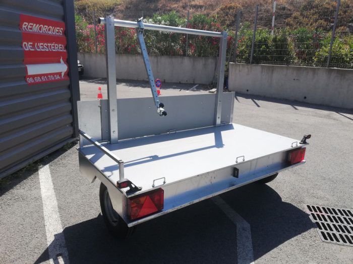 Remorque transversale GOT pour scooter 3 roues type MP3 et vélos – plateau 200 x 100 cm – Image 4